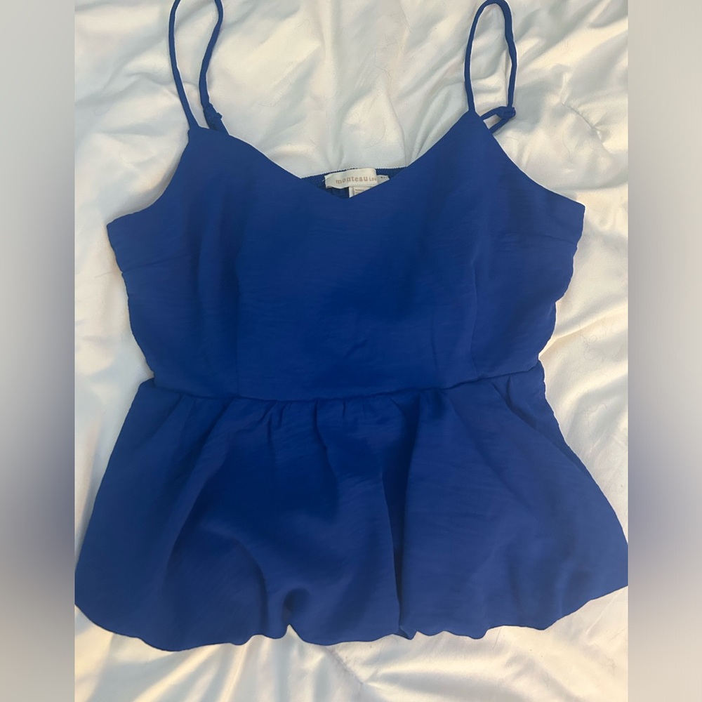 Navy Blue NEVER WORN boutique blouse
